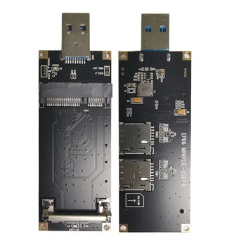 MİNİ PCIE USB 3.0 Adaptörü Anahtar kurulu için SIM kart yuvası İle PCI-e 3G 4G EP06-A SIM7600E SIM7600SA-H ME909S-120 MC7455 SIM7100