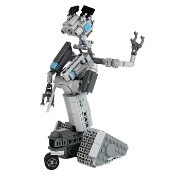 MOC fikir Robot Modeli Johnnyed 5 Yapı blok seti Film Astros-Robot Kısa Devre Askeri Duygusal Tuğla Oyuncak doğum günü hediyesi