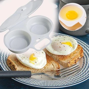 Mutfak Mikrodalga Fırın Yuvarlak Şekil Yumurta Vapur Pişirme Kalıp Yumurta Avlanmak Mutfak Alet Kızarmış Yumurta Pişirme Aracı