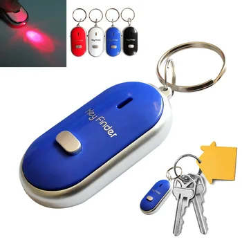 New LED Key Finder Locator Find Lost Keys Chain Keychain Whistle Sound Control Keyfinder поиск ключей звуковой llavero led
