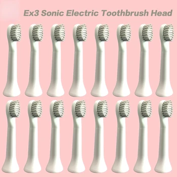 Orijinal diş fırçası başı için EX3 Sonic Diş Fırçası 2-16 Adet Değiştirilebilir Kafa DuPont Kıllar Mühürlü Paket