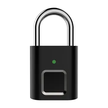 Parmak izi kilidi Akıllı Asma Kilit dijital kapı kilidi Anahtarsız USB Şarj 0.1 sn Kilidini Taşınabilir Anti-hırsızlık Parmak İzi Asma Kilit