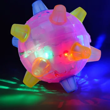 Pet Köpek Oyuncak LED Top Atlama Aktivasyon Light Up Müzik Yanıp Sönen Zıplayan Titreşimli Top Köpek Elektrikli Dans Topu Pet Oyuncaklar