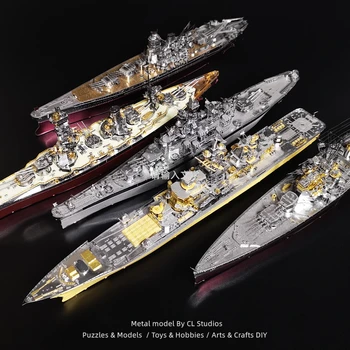 Piececool Metal Montaj Modeli 3D Bulmacalar Oyuncaklar popüler Askeri gemiler NAGATO sınıfı SAVAŞ GEMİSİ RUS SAVAŞ KRUVAZÖRÜ PYOTR VELİK