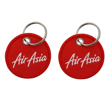 Pilotlar için Anahtarlıklı Air Asia Nakış Anahtarlık