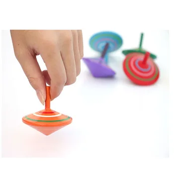 Renkli Bebekler ve Çocuklar Ahşap Oyuncak Rotasyon Dönen Top Çocuk Aile Oyunları Rastgele Renkler Oyuncaklar Hediyeler Çocuklar için