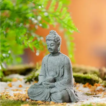 Reçine Buda Heykeli Meditasyon Figürleri Zen Meditasyon Budizm Süs Kapalı Açık Araba Dashboard Oturma Odası Dekor