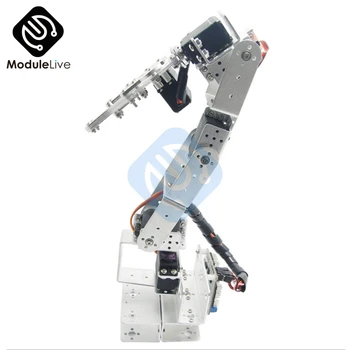 ROT3U 6DOF Alüminyum Robot Kol Mekanik Robotik Kelepçe Pençe Arduino için Gümüş