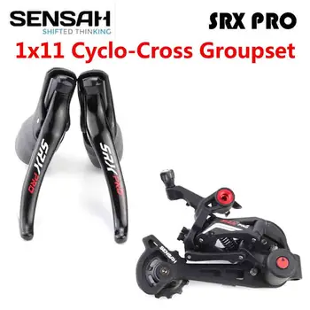 SENSAH SRX PRO 1x11 Hız 11 s Yol Bisikleti Groupset STI R / L Shifter + Arka Vites Değiştiriciler Çakıl Bisikletleri Cyclo Çapraz