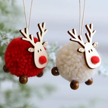 Sevimli Geyik Mini Açık Kahverengi Figürler Süsler Merry Christmas Süslemeleri Ev Garland Noel ağaç dekor Navidad Elk Yeni Yıl 2023