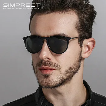 SIMPRECT 2022 Vintage Yuvarlak Polarize Güneş Gözlüğü Erkekler Ayna Retro UV400 Parlama Önleyici Sürücü güneş gözlüğü Shades Kadınlar İçin Oculos