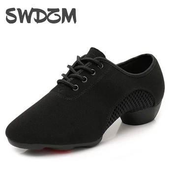 SWDZM Erkekler Latin Dans Ayakkabıları Balo Salonu Modern Tango Caz yumuşak taban Oxford Ayakkabı uygulama dans ayakkabıları Erkekler Dans Sneaker boyutu 34-45
