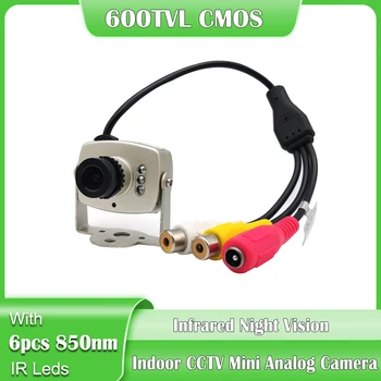 Süper Mini Metal 600TVL CMOS CVBS Renkli Analog Kamera 3.6 mm Lens Kapalı Video Gözetim Kamera 850nm Kızılötesi Gece Görüş