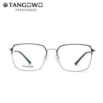 TANGOWO Erkekler Gözlük Çerçeveleri Şeffaf Lens Gözlük Kadın Gözlük Çerçeve Optik Reçete Gözlük Erkek Titanyum Gözlük Çerçeveleri
