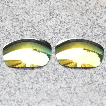 Toptan E. O. S Polarize Gelişmiş Yedek Lensler Oakley Çene Kemiği Güneş Gözlüğü - 24 K Altın Polarize Ayna