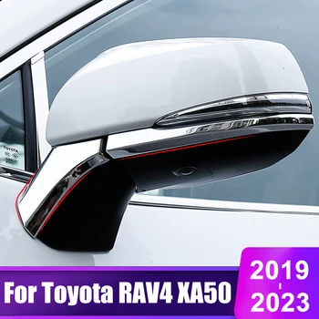Toyota için RAV4 XA50 2019 2020 2021 2022 2023 RAV 4 XA 50 Hibrid Araba dikiz aynası Yan kalıp kapağı Trim Karbon Aksesuarları
