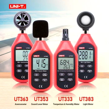 UNI-T Mini ışık ölçer dijital Luxmeter UT333 UT353 UT363 UT383 dijital termometre higrometre ses seviyesi ölçer anemometre