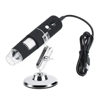 USB Dijital Mikroskop Ayarlanabilir LED Taşınabilir Çok Fonksiyonlu Mikroskop için Uyumlu Android Windows 7 8 10 Linux Mac