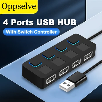 USB HUB Çok Fonksiyonlu USB Splitter Hızlı Şarj Güç Adaptörü 4 Port Çoklu Genişletici Anahtarı Denetleyicisi İle PC İçin Genişletici
