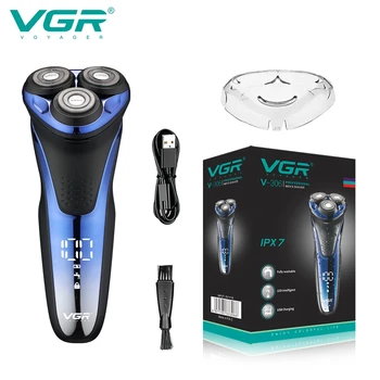 VGR Elektrikli Tıraş Makinesi erkek Jilet Üç uçlu USB Elektrikli Sakal Bıçağı Yeni V-306
