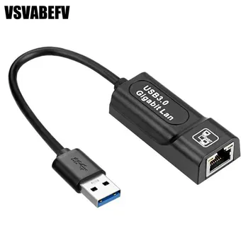 VSVABEFV 10/100/1000Mbps USB 3.0 Tip C Gigabit Ağ Kartı ethernet adaptörü Ağ Kartı PC Macbook Windows 10 Dizüstü Bilgisayar