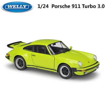 WELLY Diecast Araç 1: 24 Klasik Metal 1974 Porsche 911 Turbo3.0 Spor Araba Oyuncak Alaşım Araba Modeli çocuk için oyuncak Hediyeler Koleksiyonu