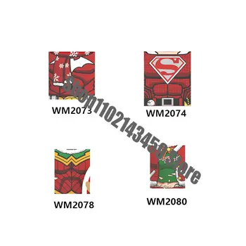 WM6104 Noel Harley Quinn batman Wonder Woman Superman tuğla mini eylem oyuncak figürler yapı taşları oyuncaklar Monte çocuk hediye
