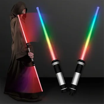 Z40 2 ADET lazer Lightsaber Erkek kız oyuncaklar Darth Vaders Kılıç Cosplay Yay Oyuncak çift ışık kılıç kılıç oyuncaklar ses Lazer hediyeler