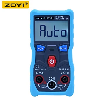 ZOYI ZT-S1 Dijital multimetre ölçü aleti otomatik kademe True rms automotriz Mmultimetro NCV LCD arka + El Feneri