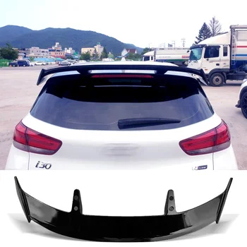 Çatı Spoiler Evrensel Karbon Yüzey ABS Malzeme Arka Bagaj Kanat Kuyruk Spoiler Hyundai i30 2015-2020