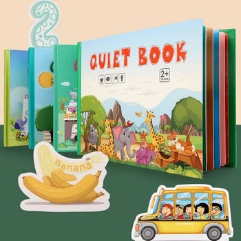 Çocuk Biliş Kitapları Montesso Oyuncaklar Bebek Eğitici Sessiz Kitap Aktivite Meşgul Kurulu öğretici oyuncaklar Çocuklar İçin Okul Öncesi Kitap