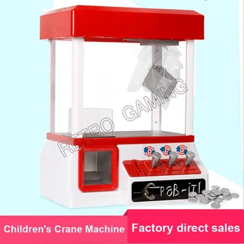 Çocuk pençeli vinç Makinesi Şeker Bebek Oyuncak Kapmak Yakalayıcı Müzik Jetonlu Mini Arcade Otomat Dolabı Yanıp Sönen Dinamik Oyun