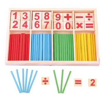 Çocuk Öğrenme matematik Ahşap Eğitici Oyuncaklar Dijital Sopa montessori eğitimi destekleyicileri Matematik Enlighten Bilgi montessori