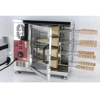 Çörek Koni Makinesi Kurtos Kalacs Baca Kek Rulo Makinesi Macar Boynuz Kek Fırın Makinesi