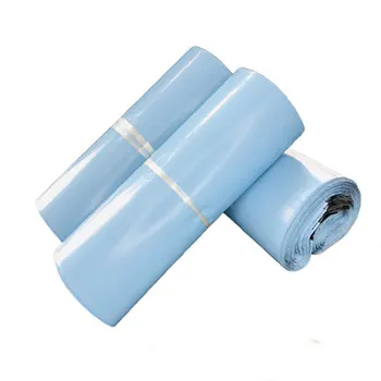 Özel LOGO Mavi Renk Ekspres posta çantaları Su Geçirmez Poli Self-seal Posta Çantası Kalınlaşmak Yeni PE Plastik Giyim Ambalaj Kurye Çantası