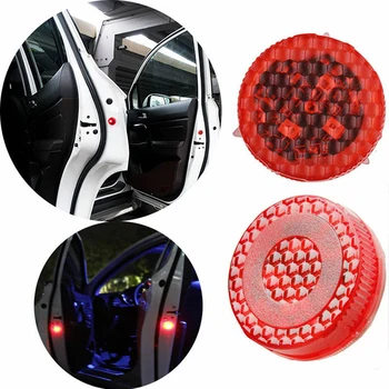 1 ADET kırmızı 3V LED araba kapı açık uyarı flaş ışıkları su geçirmez Anti çarpışma sinyal ışığı lambası