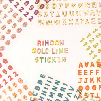 1 Sayfalık İngilizce Alfabe Numarası Dondurma Sticker Şeffaf DIY Kombinasyonu El Kitabı Renk Dekorasyon Sticker