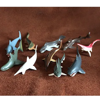 10 adet / takım Simülasyon hayvan modeli oyuncak balina deniz hayvan sahne Dekorasyon Kretase tarih öncesi köpekbalığı pvc şekil