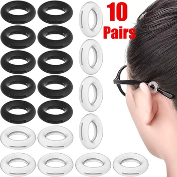 20 adet Şeffaf Silikon kaymaz Gözlük Kulak Kancası s Yuvarlak Tutucu Tutucu Elastik Gözlük Kulak Kancası Gözlük Aksesuarları