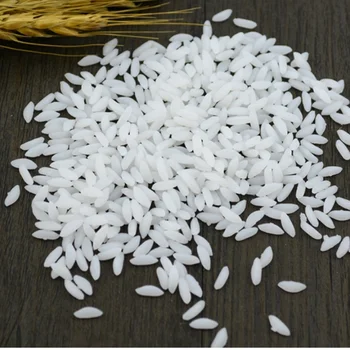 20g Simülasyon pirinç taneleri Çin gıda tahıl modeli sahte beyaz pirinç çocuk oyuncakları DIY el yapımı aksesuarlar çekim dekorasyon sahne