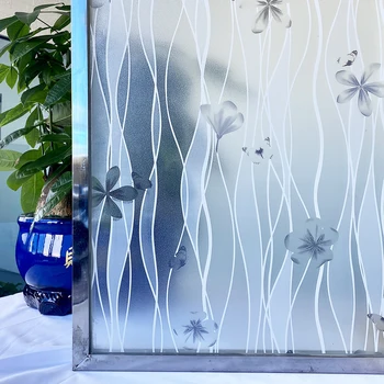 3D Mat pencere filmi Gizlilik Kendinden Yapışkanlı Buzlu Vinil Cam Filmi Lekeli Pencere Sticker Dekoratif Pencere Tutunur Ev için