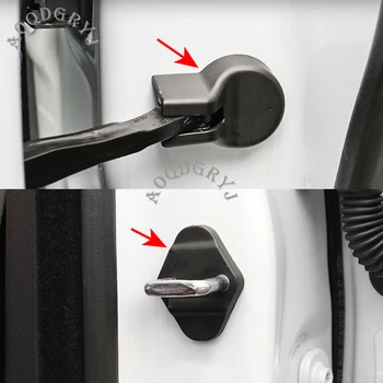 4 ADET Plastik Araba Kapı Kilidi Kontrol kol kapağı Koruyucu Fit İçin Jaguar XJ XF XE F-PACE E-PACE Menteşe Durumda Araba Aksesuarları