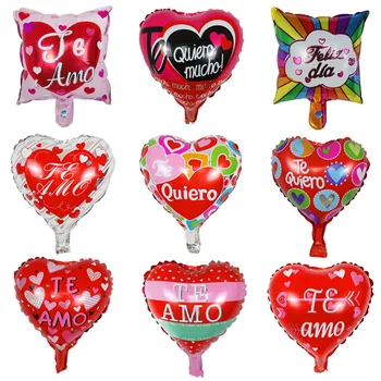 50/100 Adet Te Amo Kalp Balon 10 İnç İspanyolca Seni Seviyorum Hava Globo Düğün sevgililer Günü Doğum Günü Partisi Bebek duş dekorasyonu