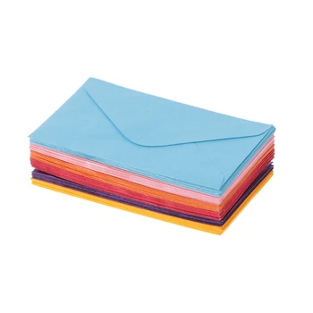 50 Set Renkli Zarflar için Karışık Renkler Düğün / Bebek Duş Davetiye Doğum Günü Kartı Mektup Nakit Organizatör Çantası
