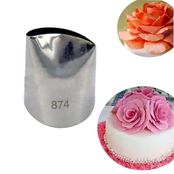# 874 Büyük Çiçek Petal Krem Buzlanma Boru Nozullar Fondan Kek dekorasyon uçları Pişirme Araçları Cupcakes Tatlı Dekoratörler