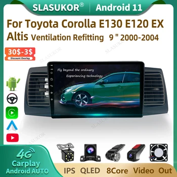 9 İnç Toyota Corolla İçin E130 E120 2000-2004 Android Araba Radyo Multimedya Video Oynatıcı Araba Ses Stereo Çalar Navigasyon
