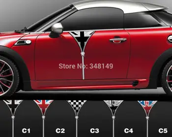 Aliauto 2 x araba-Styling Fermuar Aksesuarları Araba dekorasyon araba kapı çıkartmalar ve çıkartmaları mini cooper Countryman için R50 R52 R53