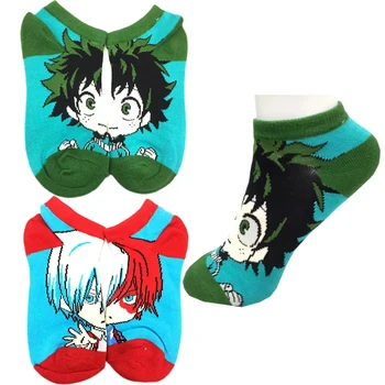 Anime My Hero Academia Çorap Midoriya Izuku Todoroki Shoto Cosplay Kısa Çorap Sevimli Moda Ayak Bileği Rahat Çorap noel hediyesi