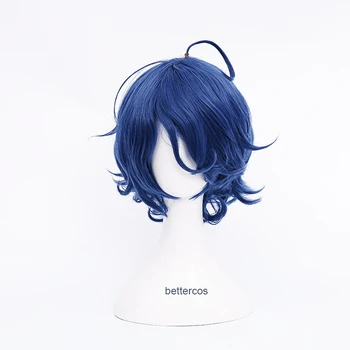 Anime Wonder yumurta öncelikli Ohto Ai peruk mavi kısa ısıya dayanıklı sentetik saç Cosplay peruk + peruk kap