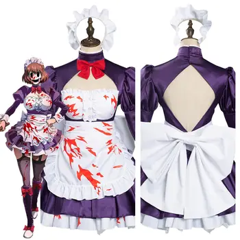 Anime Yüksek Katlı Invasion Hizmetçi-fuku Kamen Cosplay Kostüm Hizmetçi Elbise Kıyafetler Cadılar Bayramı Karnaval Elbise